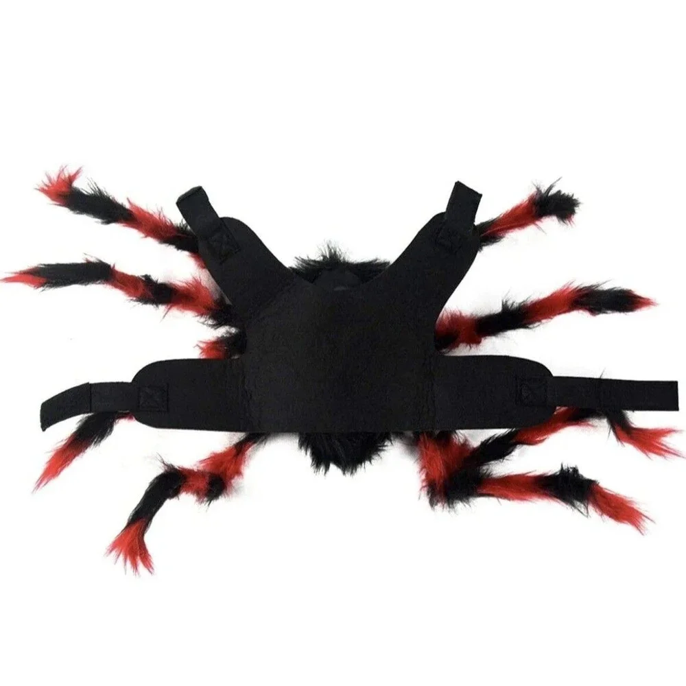 Pet Dress Up Costume Plush Furry Giant Spider Bug Puppy Dog Cat Halloween Small